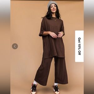 Dressed in LALA ORIGINAL: Lex Ribbed Playsuit in Mocha